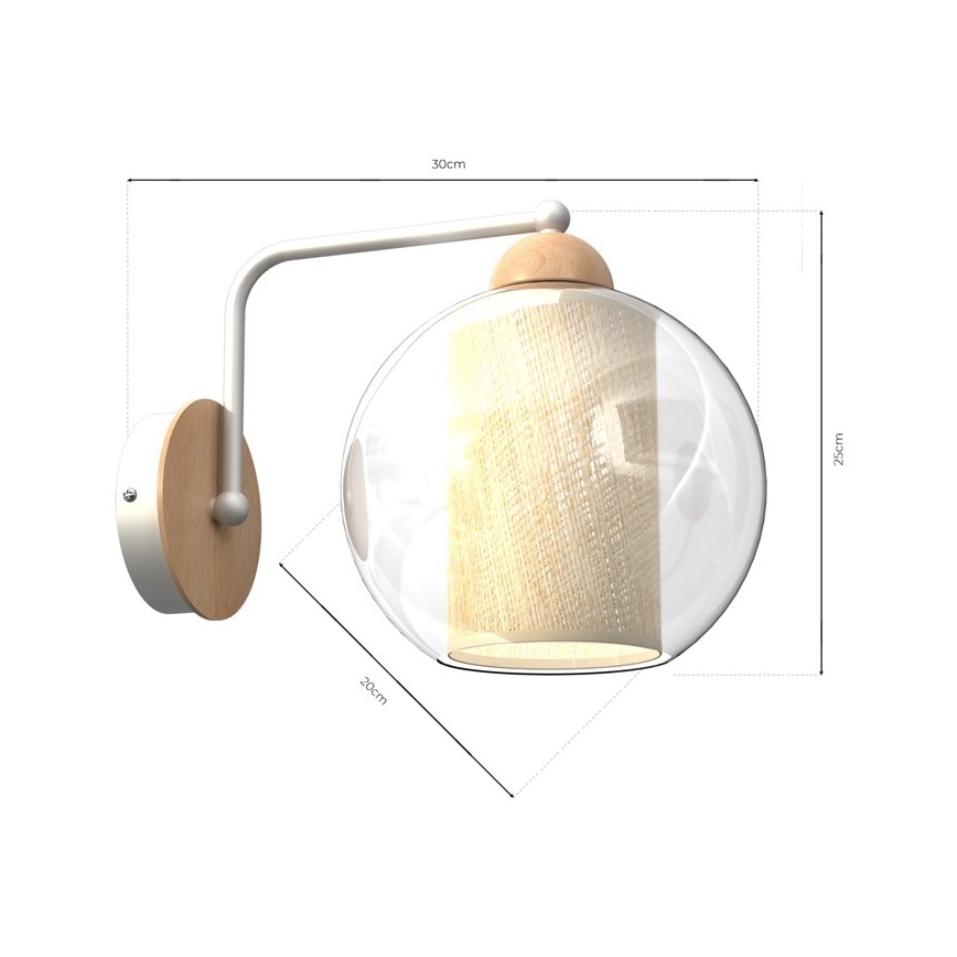 Aplique TELA 1xE27/60W/230V
