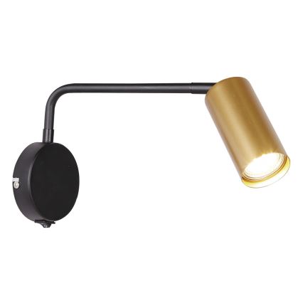 Aplique TINA 1xGU10/15W/230V negro/dorado