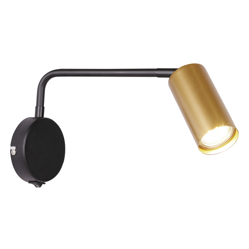 Aplique TINA 1xGU10/15W/230V negro/dorado