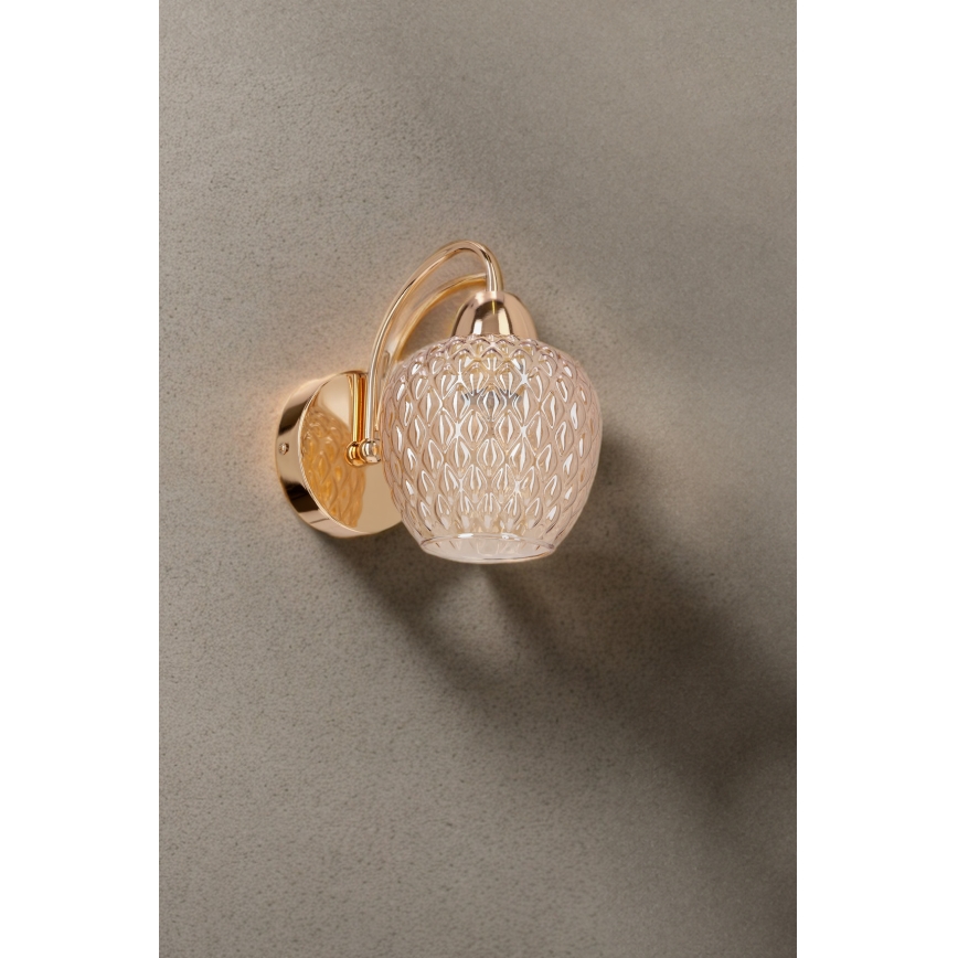 Aplique TOBIAS 1xE27/40W/230V Oro rosa