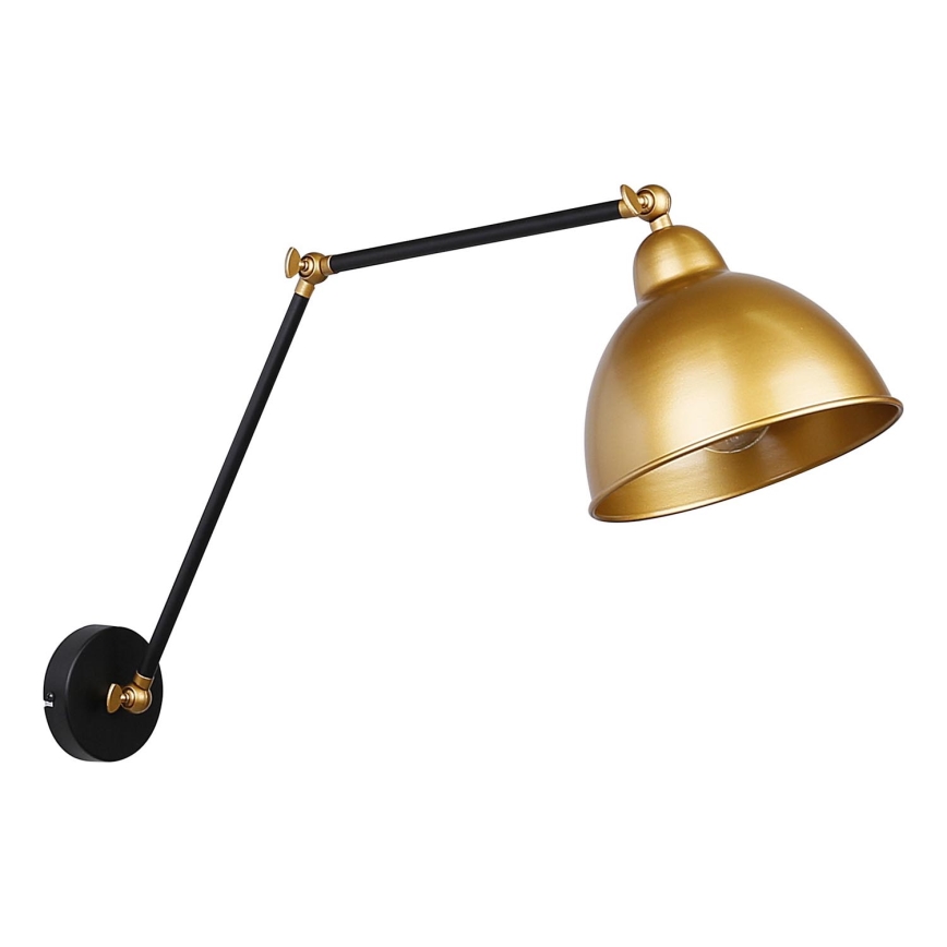 Aplique TRUCK 1xE27/40W/230V dorado/negro