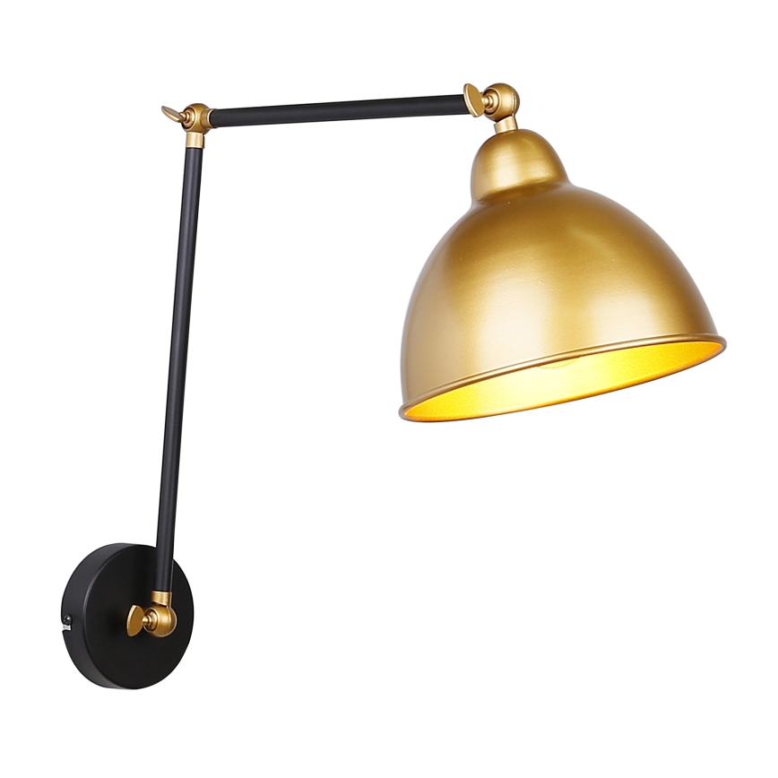 Aplique TRUCK 1xE27/40W/230V dorado/negro