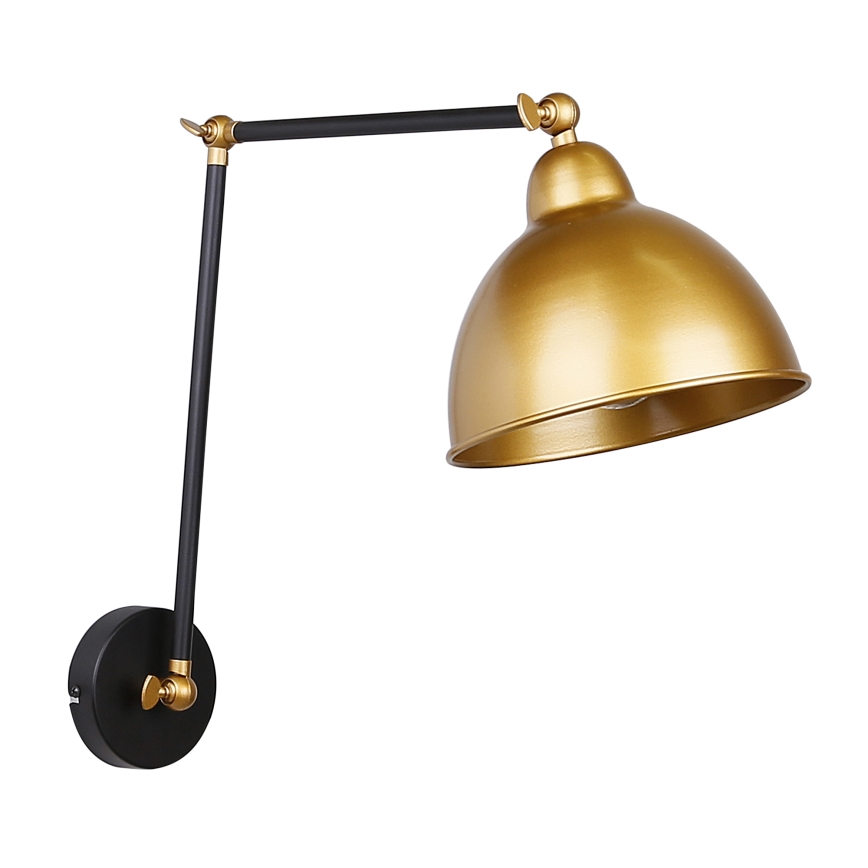 Aplique TRUCK 1xE27/40W/230V dorado/negro