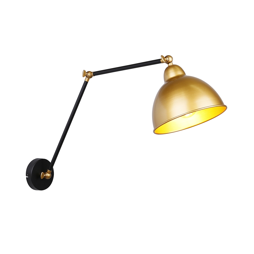 Aplique TRUCK 1xE27/40W/230V dorado/negro
