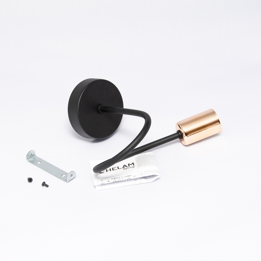 Aplique TUBE 1xE27/15W/230V negro