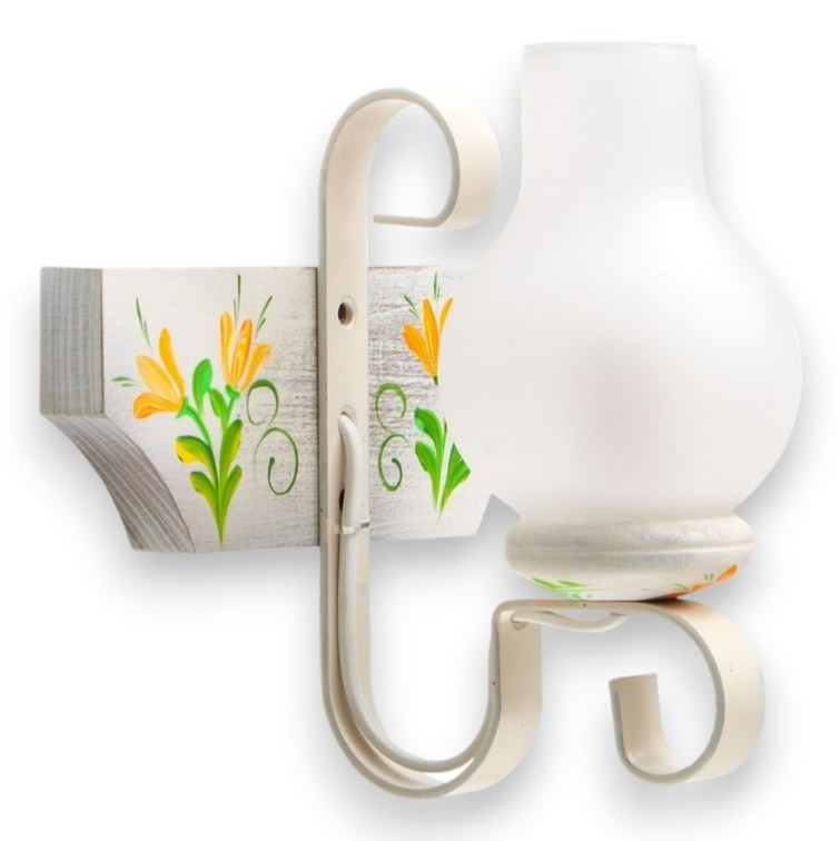 Aplique VELA 1xE14/40W/230V haya/color crema
