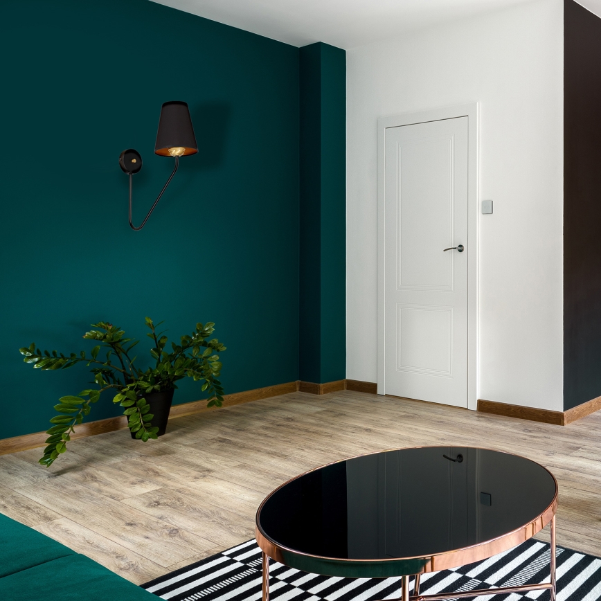 Aplique VICTORIA 1xE27/60W/230V negro