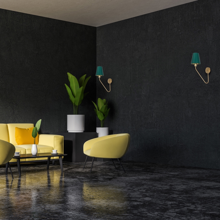 Aplique VICTORIA 1xE27/60W/230V verde