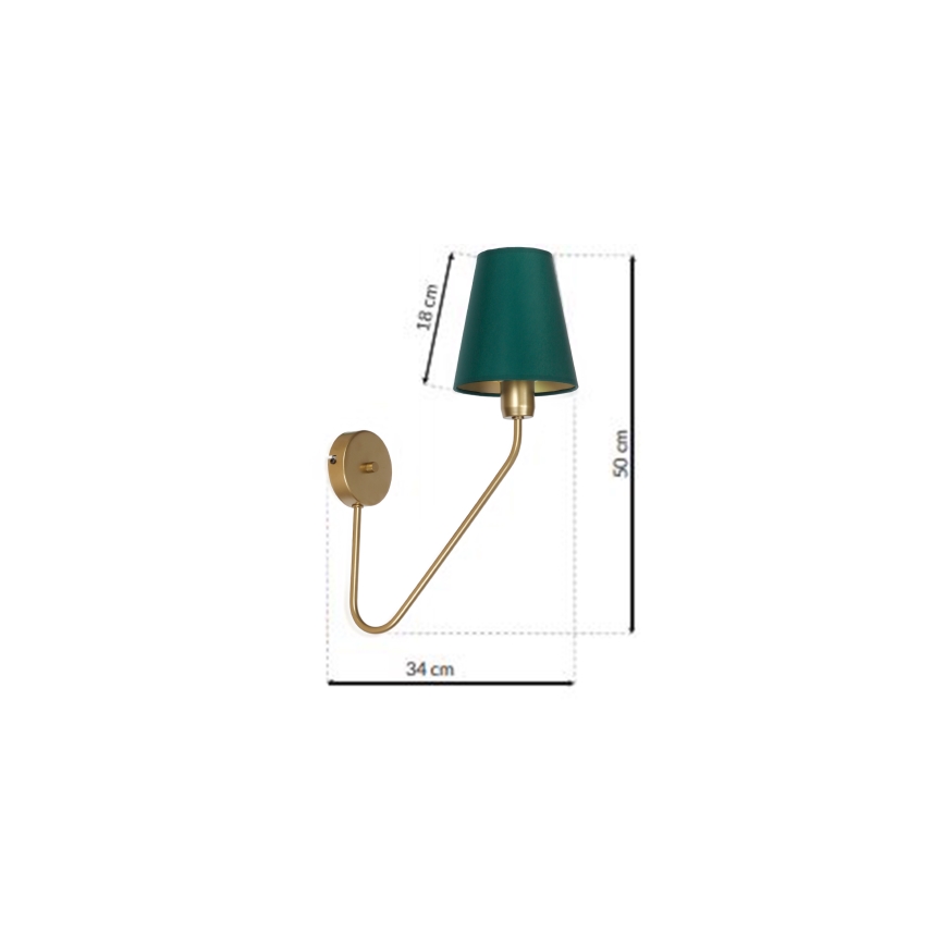 Aplique VICTORIA 1xE27/60W/230V verde
