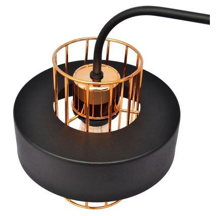Aplique VOLTA 1xE27/15W/230V 34 cm negro/dorado