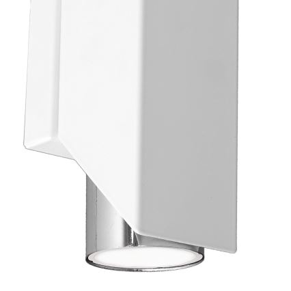 Aplique WALL 2xGU10/8W/230V blanco/cromo brillante