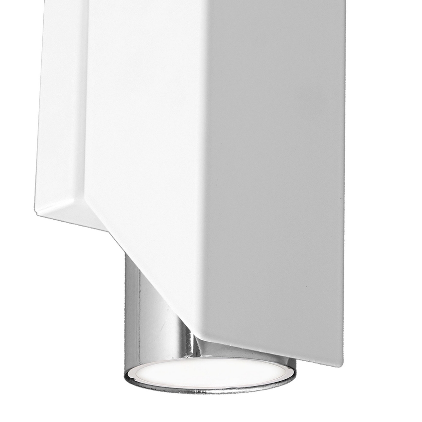 Aplique WALL 2xGU10/8W/230V blanco/cromo brillante