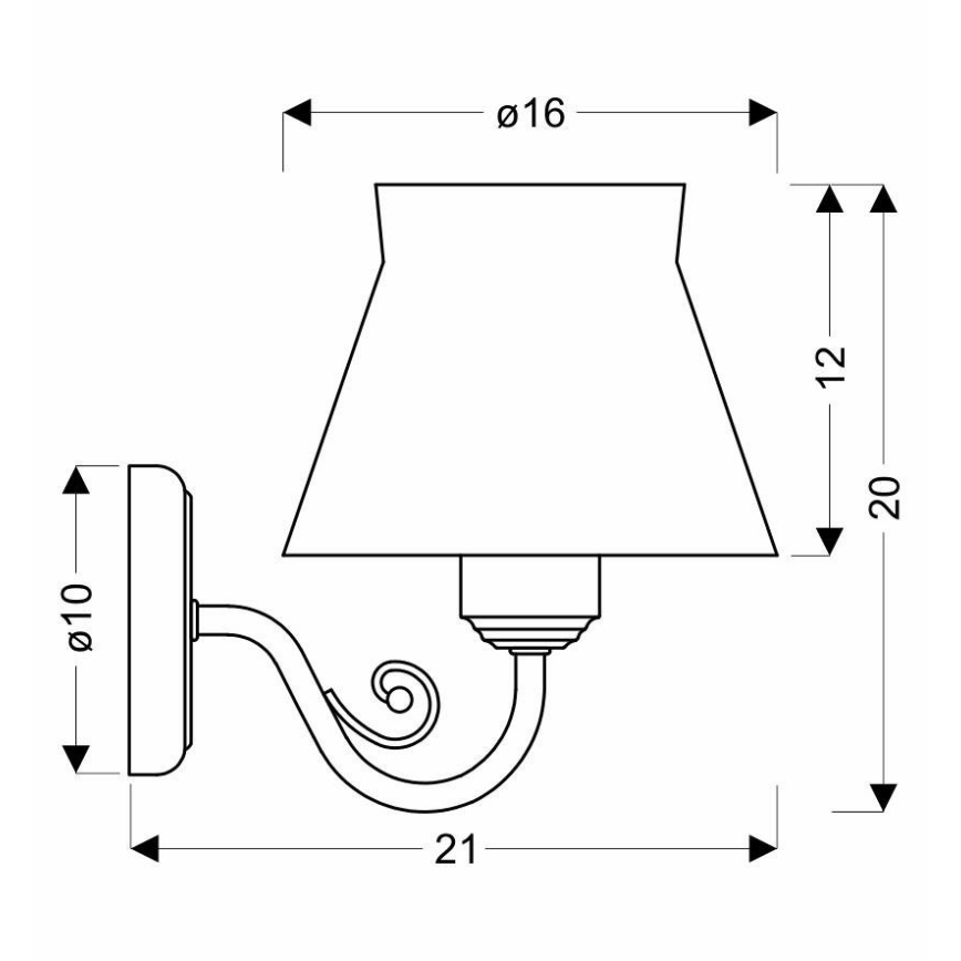 Aplique ZEFIR 1xE27/40W/230V