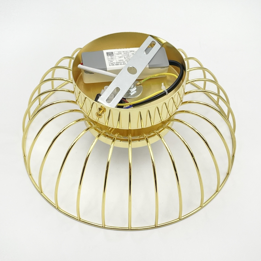 Apliques de techo LED BETSY LED/12W/230V, diámetro 25 cm, dorado