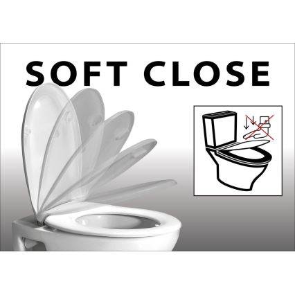 Aqualine - Asiento de inodoro SOFIA SoftClose blanco
