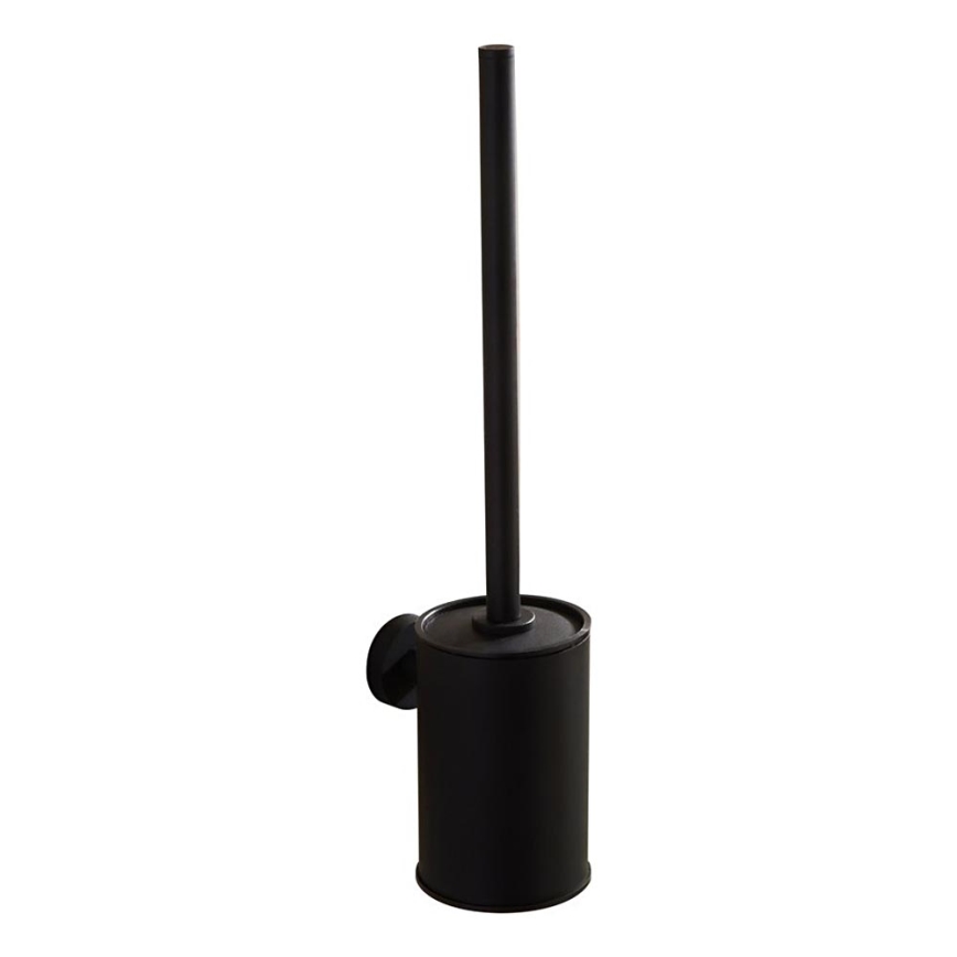 Aqualine - Cepillo de inodoro montado en la pared SAMBA negro