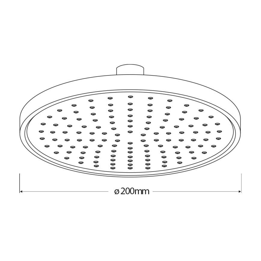 Aqualine - Ducha de techo diá. 20 cm cromo brillante