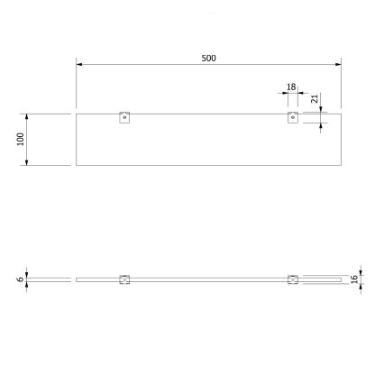 Aqualine - Estantería de pared SAMBA 50 cm