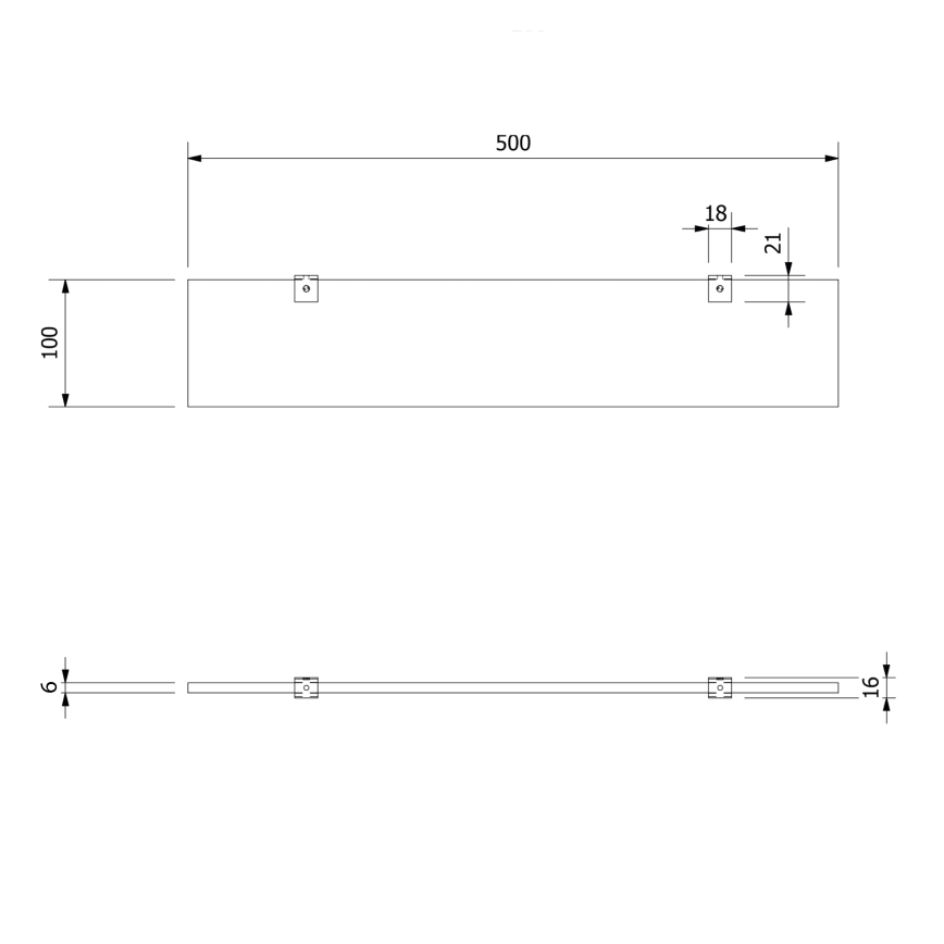 Aqualine - Estantería de pared SAMBA 50 cm