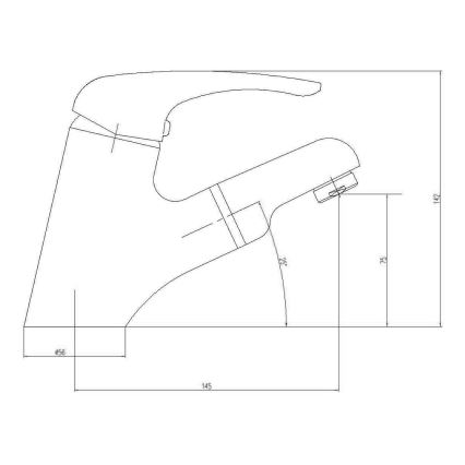 Aqualine - Grifo de lavabo KASIOPEA, 14,2 cm, cromo pulido