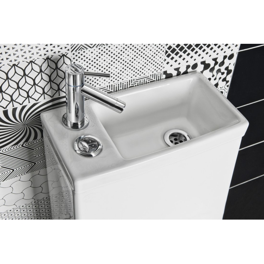 Aqualine - Inodoro combinado con lavabo HYGIE cerámica/blanco