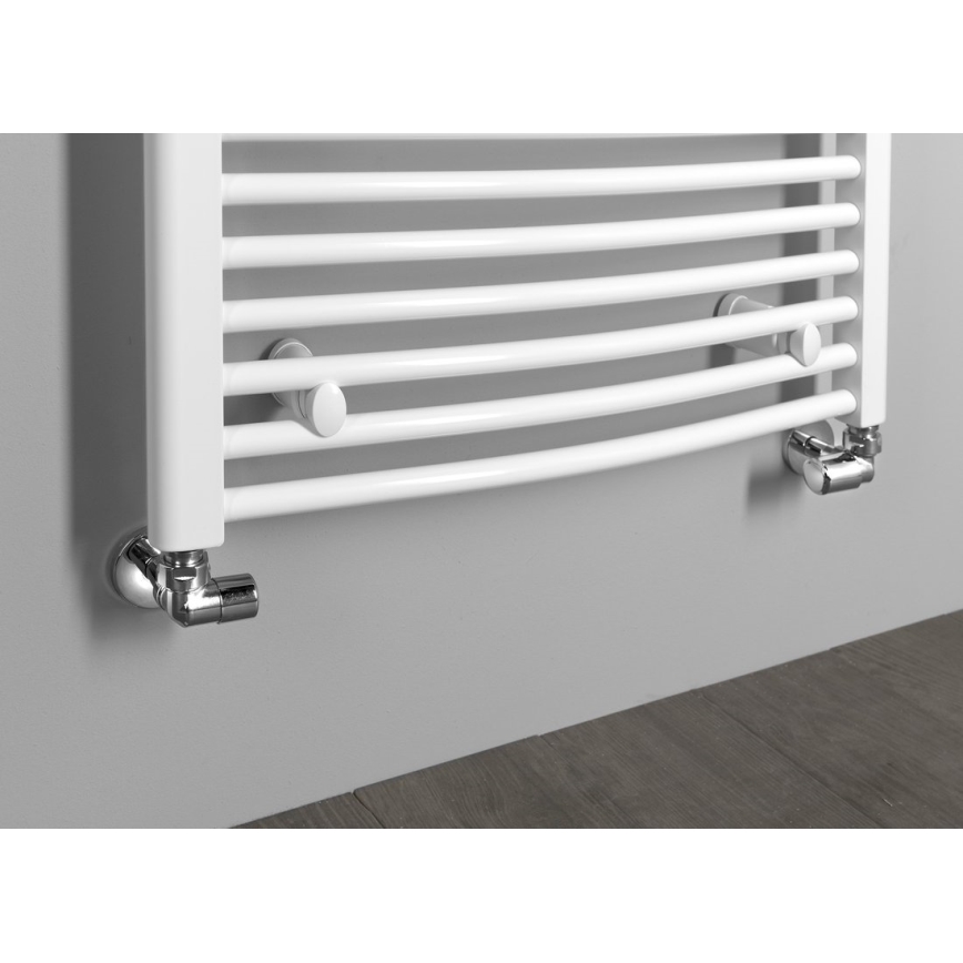 Aqualine - Juego de conexión para válvulas de ángulo FIRST lado derecho/cromo brillante