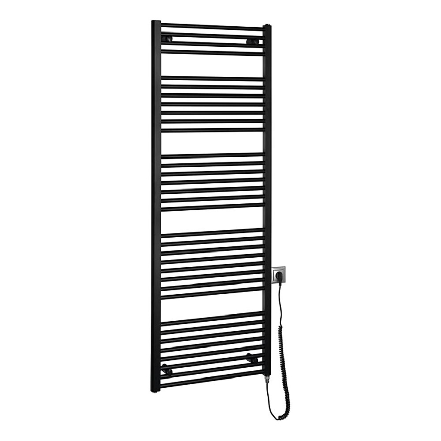 Aqualine - Radiador eléctrico de baño DIRECT-E 800W/230V 168 cm negro mate recto