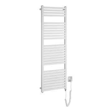 Aqualine - Radiador eléctrico para baño TONDI-E 500 W 133 x 45 cm blanco