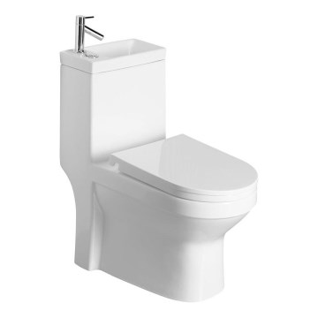 Aqualine - WC combinado con lavabo HYGIE cerámica/blanco