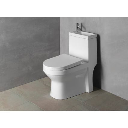 Aqualine - WC combinado con lavabo HYGIE cerámica/blanco