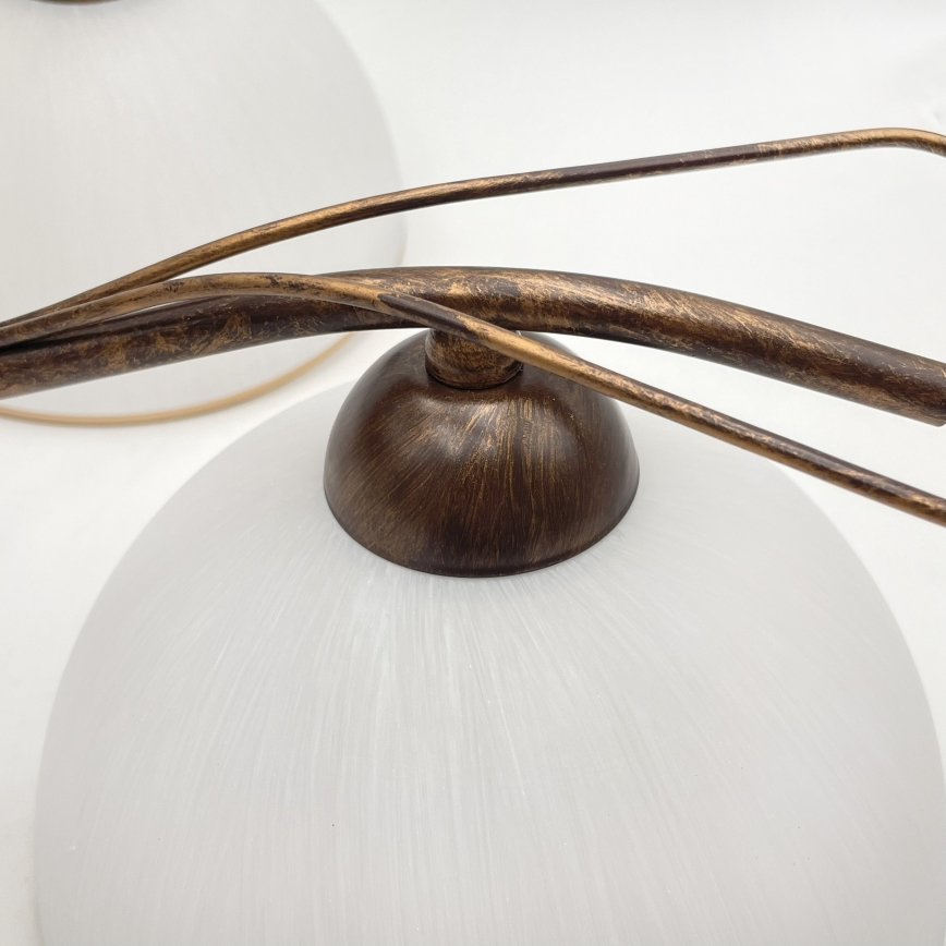 Araña con cadena COBRA 5xE27/60W/230V bronce/pátina