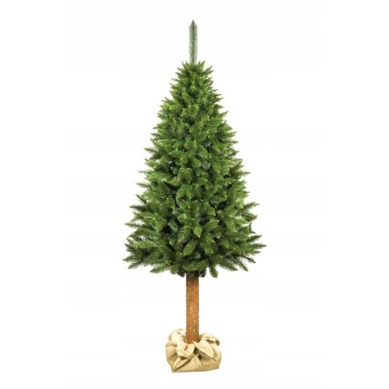 Árbol de Navidad con tronco, 220 cm, abeto