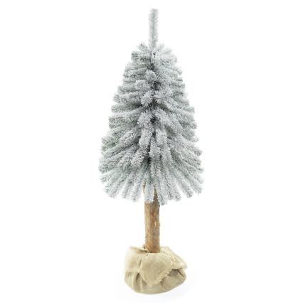 Árbol de Navidad en un tronco NATURAL WITH SNOW 120 cm abeto