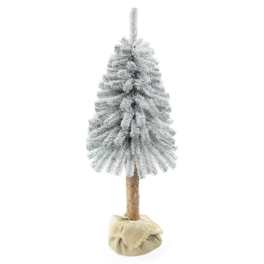 Árbol de Navidad en un tronco NATURAL WITH SNOW 120 cm abeto