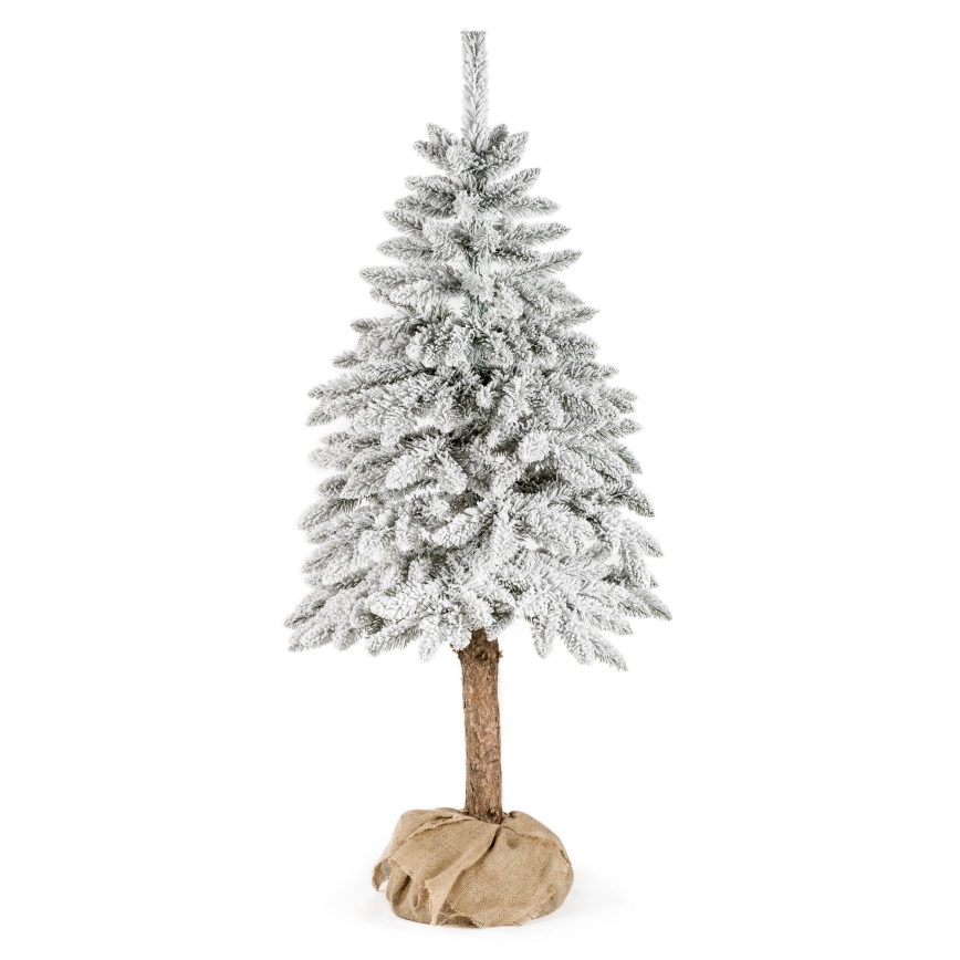 Árbol de Navidad en un tronco NATURAL WITH SNOW 120 cm pícea