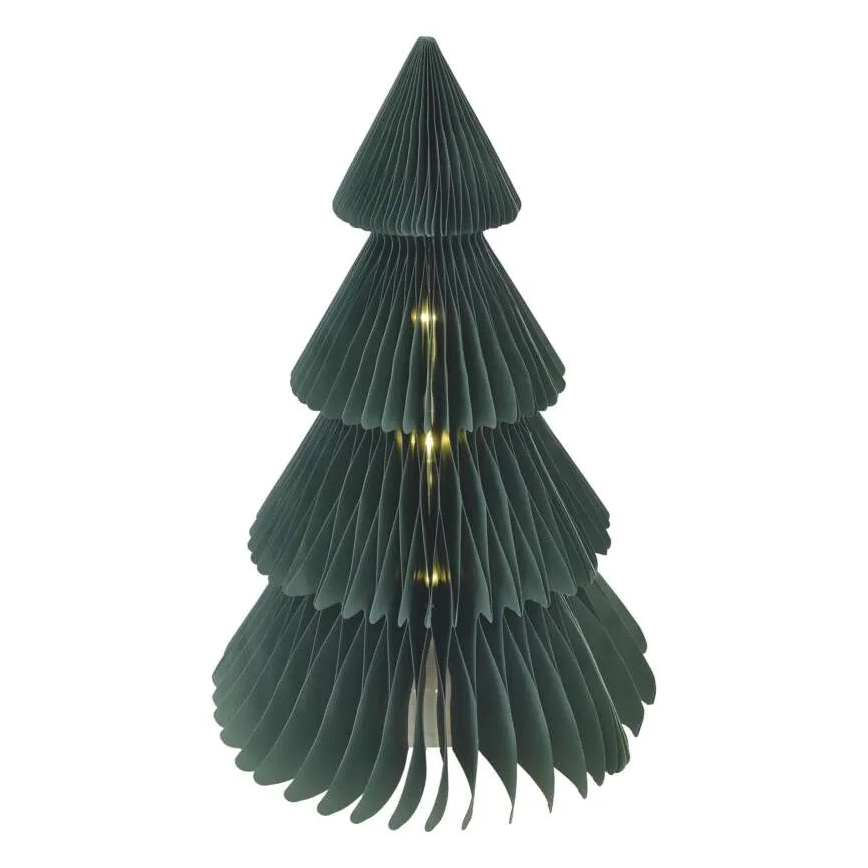 Árbol decorativo de Navidad LED — 10 LEDs, funciona con 3 pilas AA