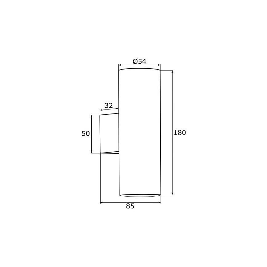 Argon 0909 - Aplique de pared MITOS 2xGU10/5W/230V negro