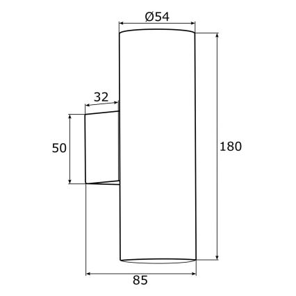Argon 0912 - Aplique MITOS 2xGU10/5W/230V cromo brillante