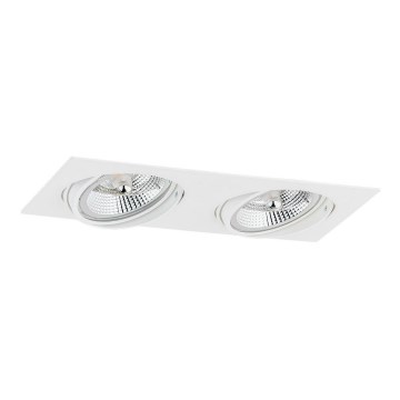 Argon 1046 - Lámpara empotrada OLIMP 2xGU10-AR111/12W/230V blanca