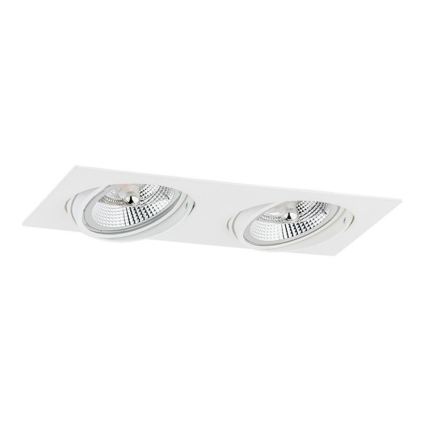 Argon 1046 - Lámpara empotrada OLIMP 2xGU10-AR111/12W/230V blanco