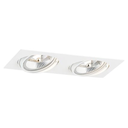 Argon 1046 - Lámpara empotrada OLIMP 2xGU10-AR111/12W/230V blanco
