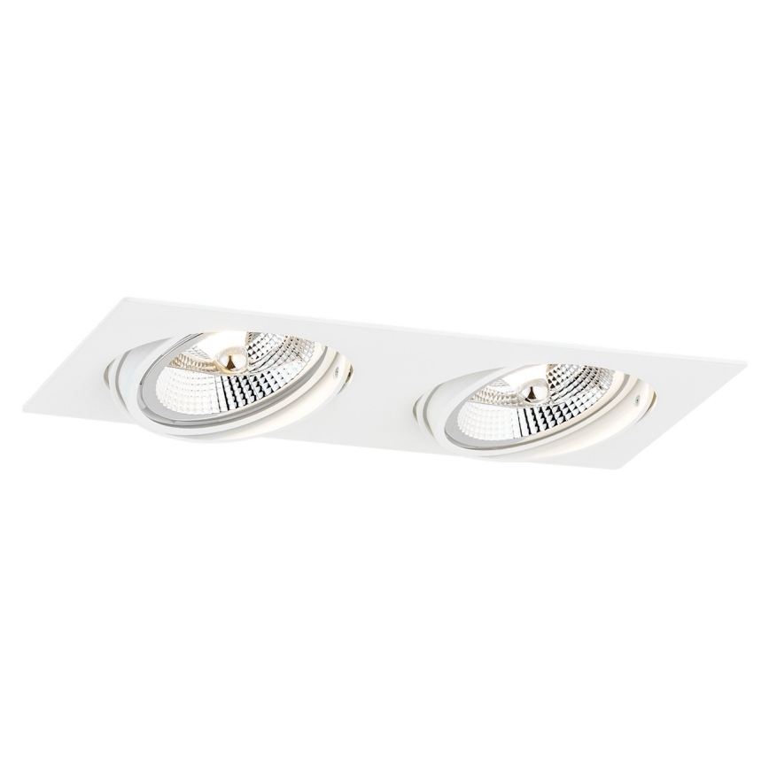 Argon 1046 - Lámpara empotrada OLIMP 2xGU10-AR111/12W/230V blanco