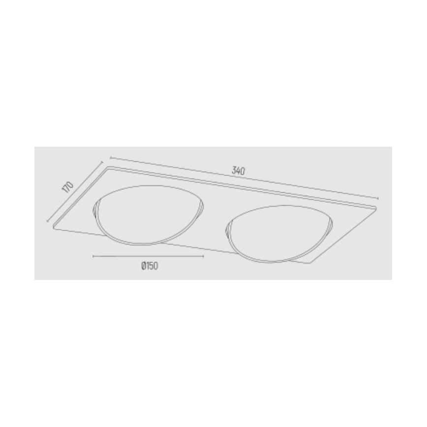 Argon 1046 - Lámpara empotrada OLIMP 2xGU10-AR111/12W/230V blanco
