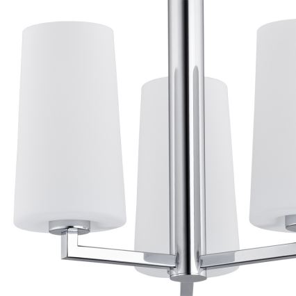 Argon 1224 - Lámpara colgante CAMELOT 3xE27/15W/230V cromo brillante
