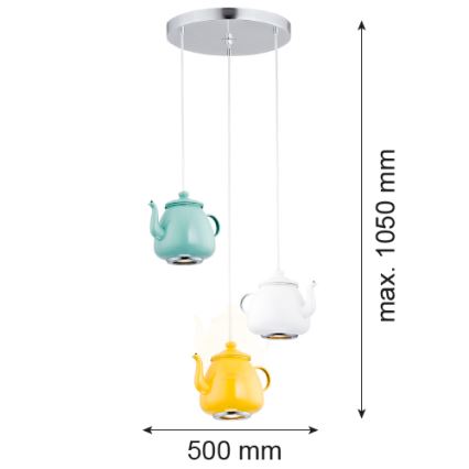Argon 1326 - Lámpara colgante JAMAJKA 3xGU10/50W/230V