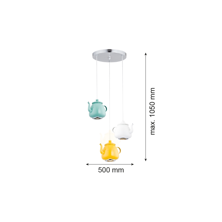 Argon 1326 - Lámpara colgante JAMAJKA 3xGU10/50W/230V