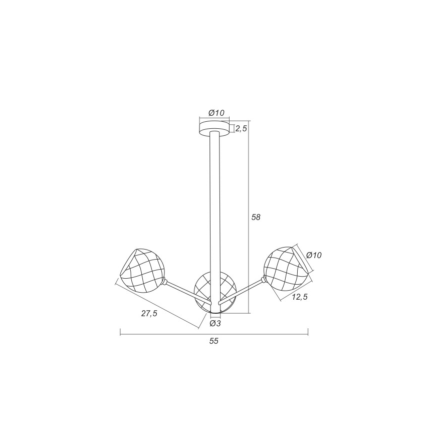 Argon 1358 - Lámpara colgante LED BELLUNO 3xLED/5W/230V
