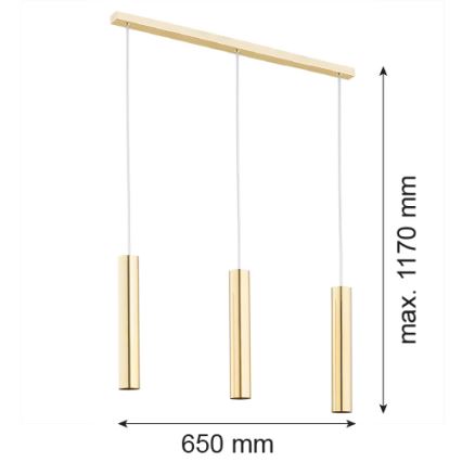 Argon 1443 - Lámpara colgante GOMERA 3xGU10/5W/230V latón