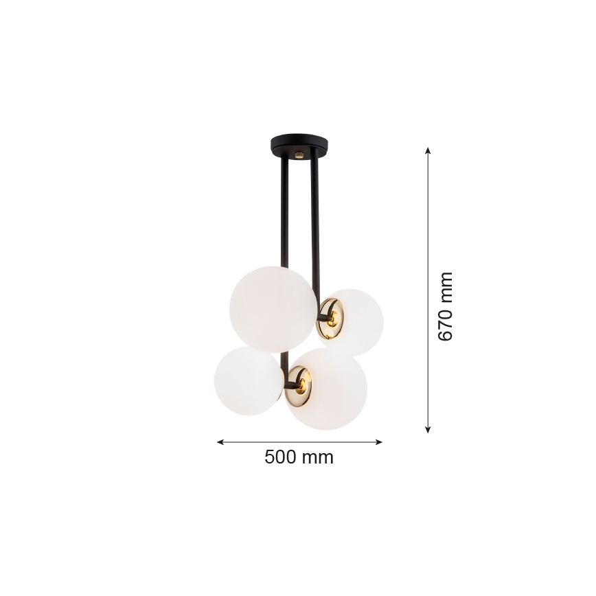 Argon 1739 - Lámpara de araña MORITZ 4xE27/15W/230V