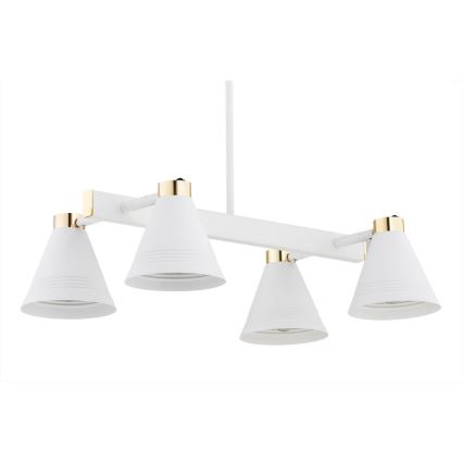 Argon 1773 - Lámpara colgante AVALONE 4xE27/15W/230V blanco/dorado